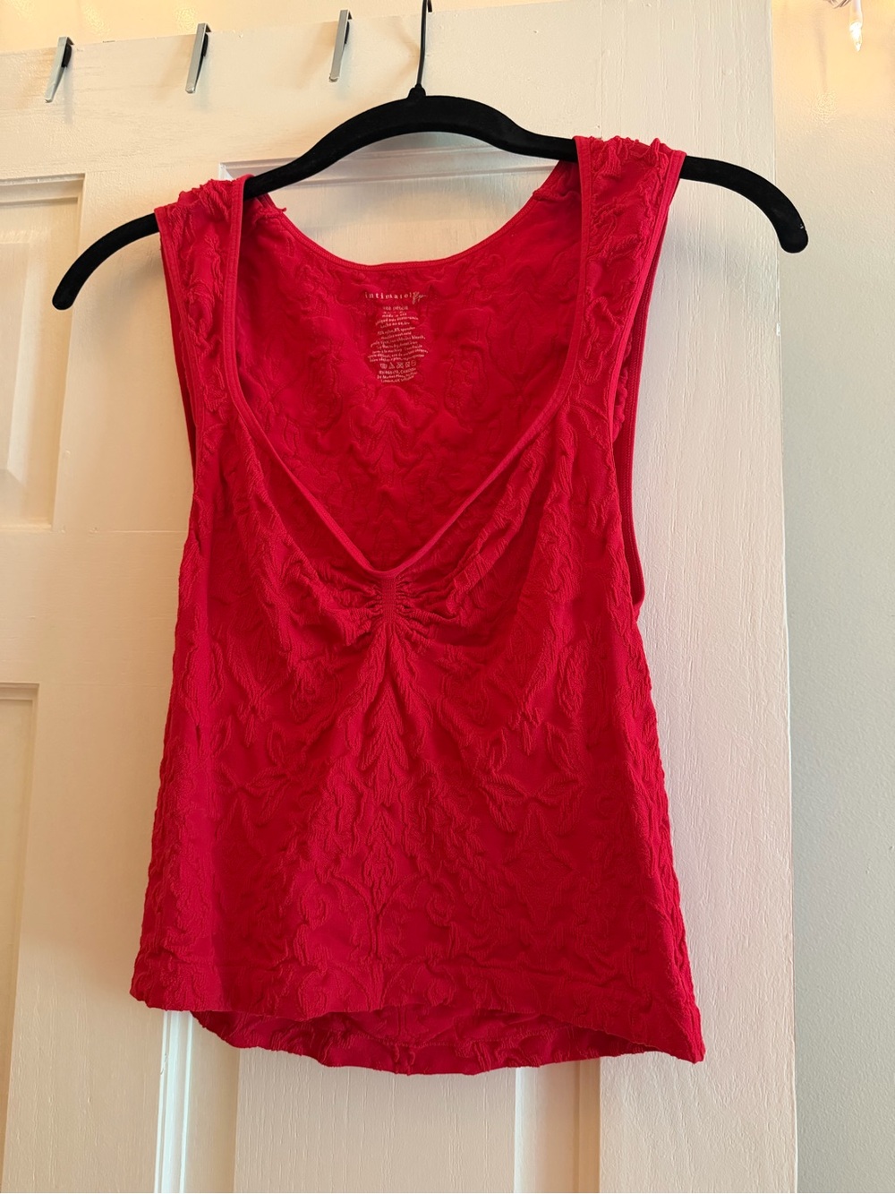 Free People Textured Red Sleeveless Tank